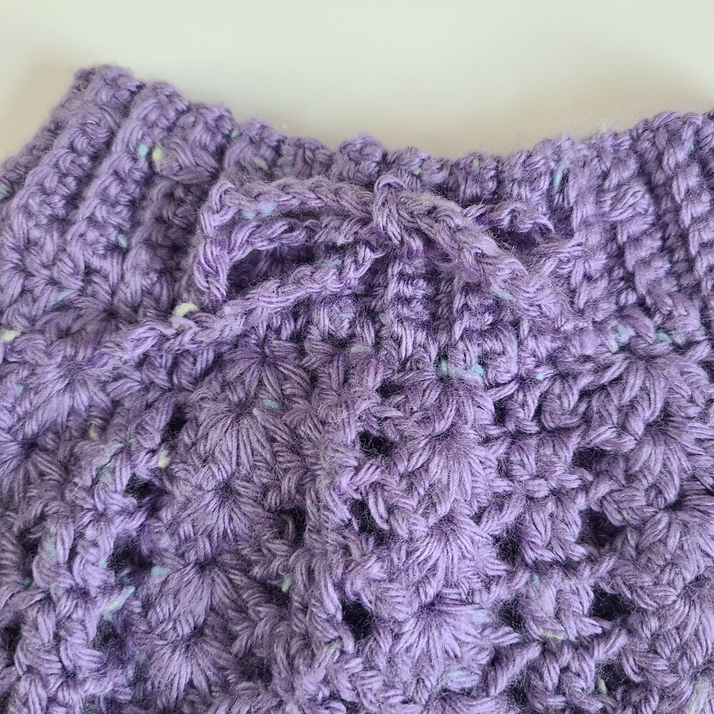 Crochet Baby Cardigan & Skirt Set Purple Size 18 months - 2T Handmade - Picture 5 of 11
